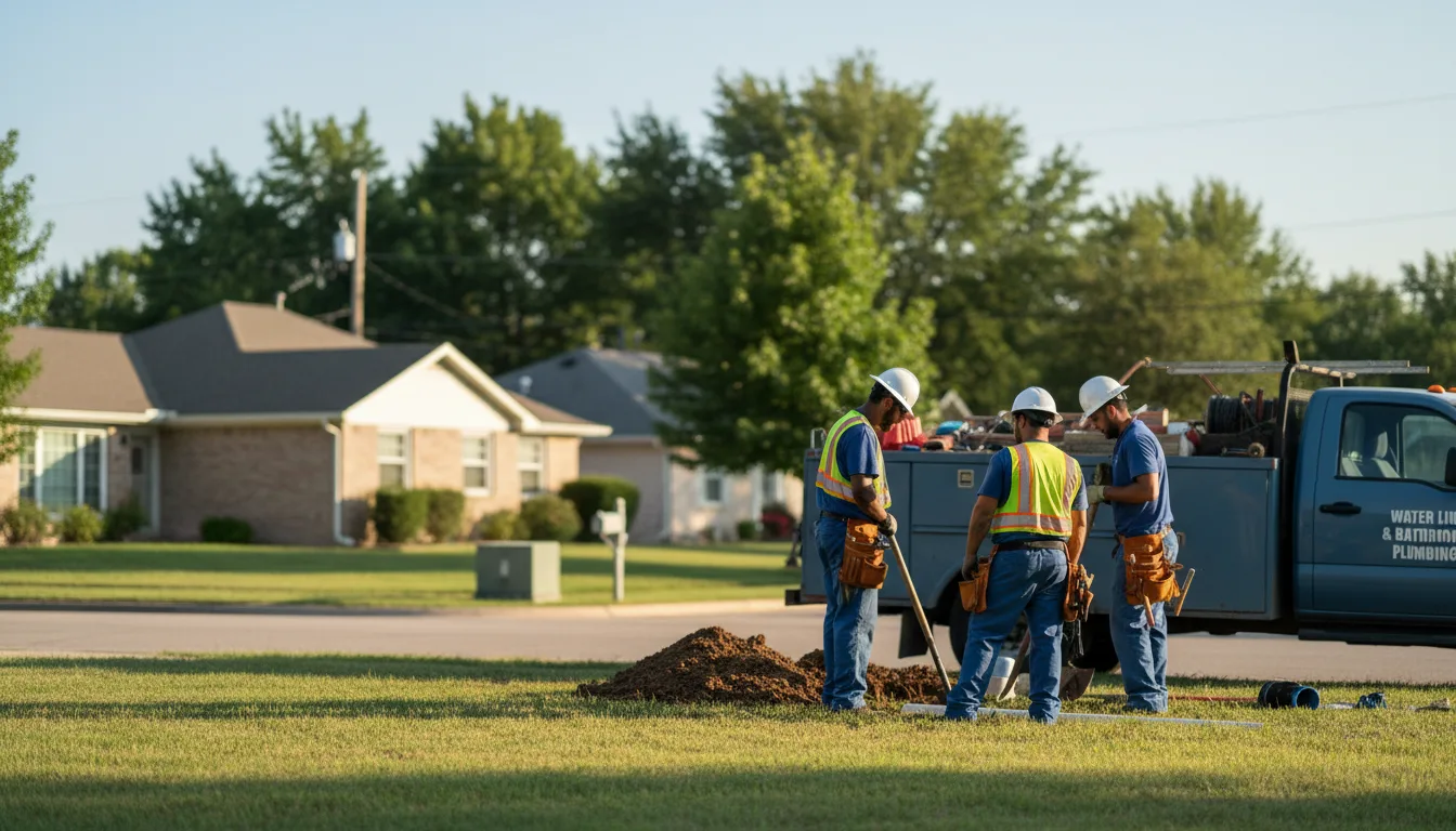 Residential water line and bathroom plumbing service in Leonard, MN